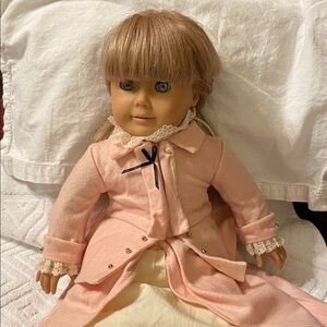 American Girl Pink Doll with Lace and Bow